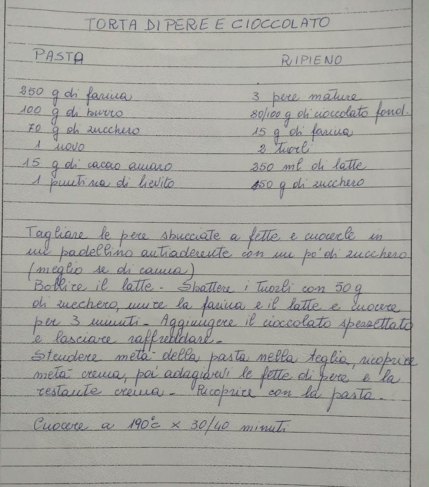 Pagina 1 del manoscritto/testo originale