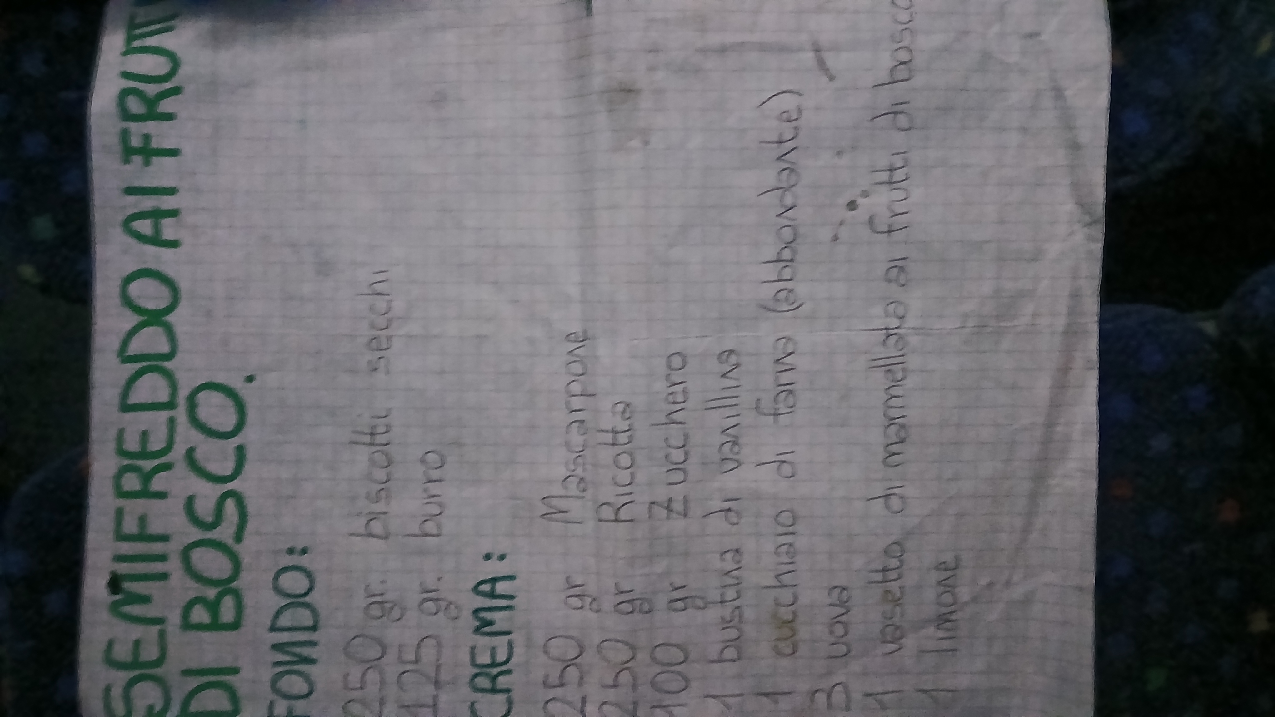 Pagina 1 del manoscritto/testo originale