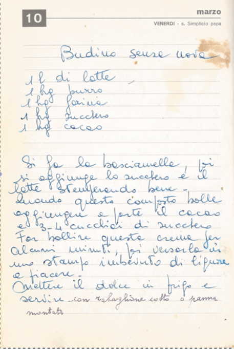 Pagina 1 del manoscritto/testo originale
