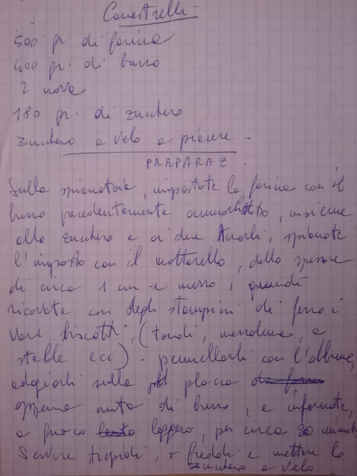 Pagina 1 del manoscritto/testo originale
