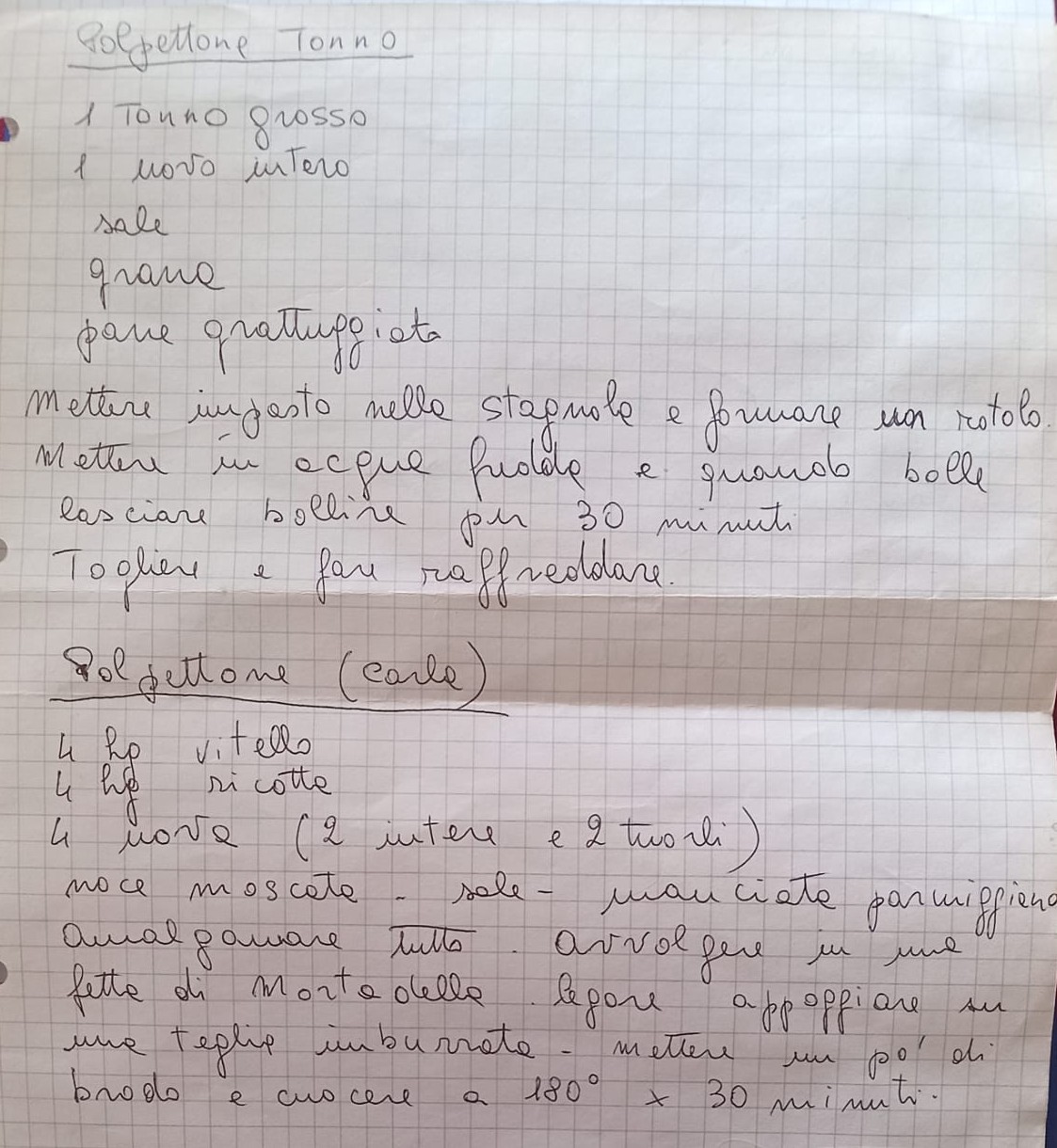 Pagina 1 del manoscritto/testo originale