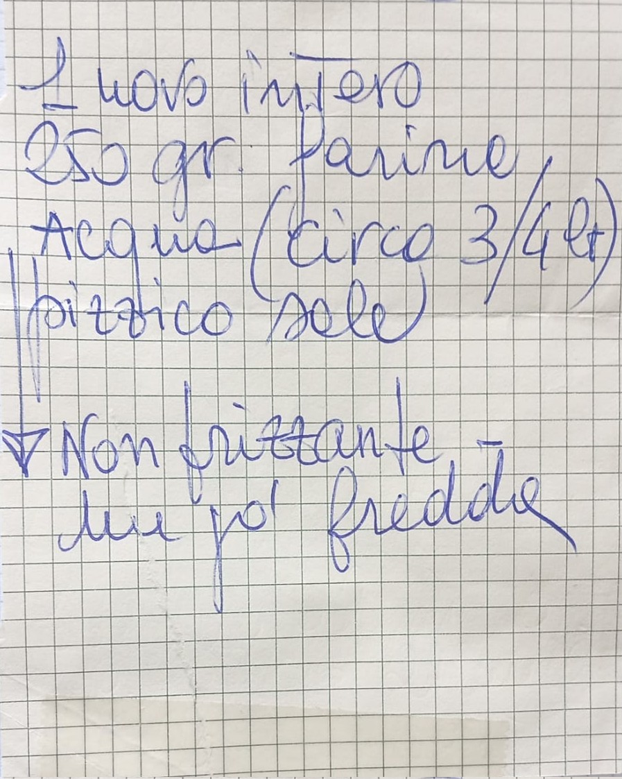 Pagina 1 del manoscritto/testo originale