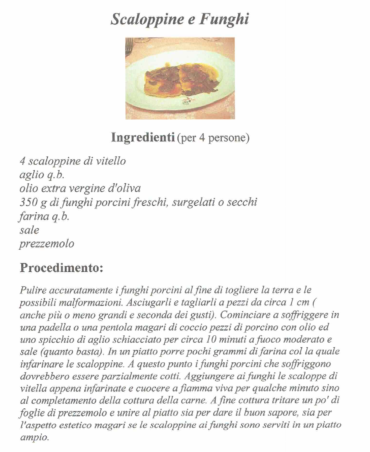 Pagina 1 del manoscritto/testo originale